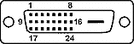24 pin DVI-D female connector drawing