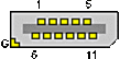 11 pin HTC ExtUSB jack connector drawing