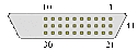 30 pin MOLEX MicroCross male connector drawing