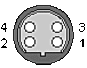 4 pin Rino proprietary connector drawing